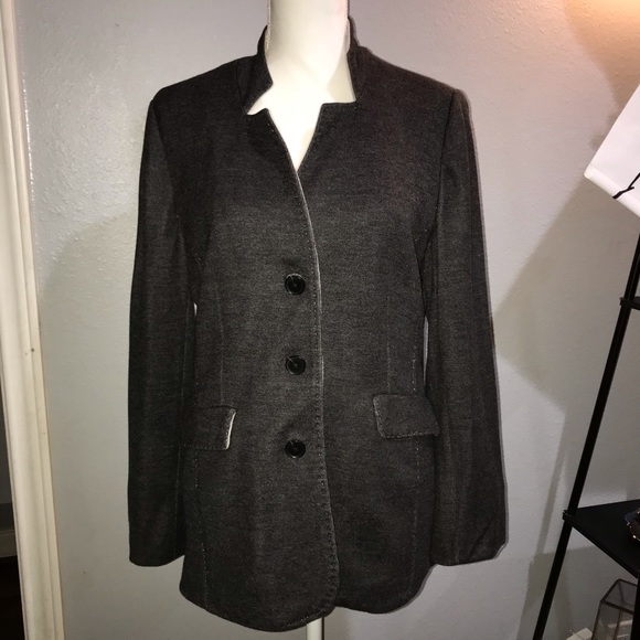 🌵Coldwater Creek Charcoal Grey  Blazer SZ M - Picture 1 of 7